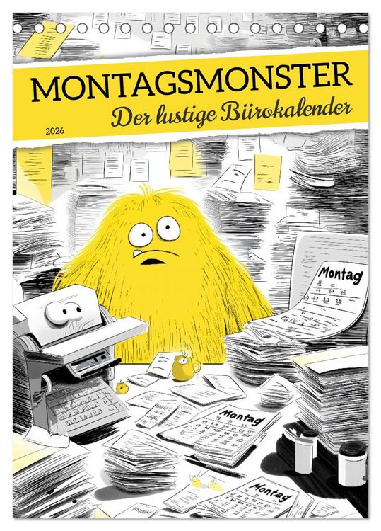Produktbild: Montagsmonster - der lustige B&uuml;rokalender (Tischkalender 2026 DIN A5 hoch), CALVENDO Monatskalender