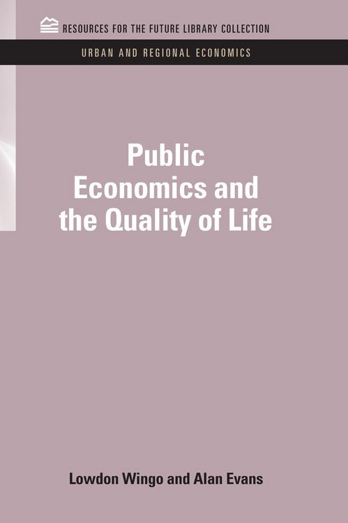 Produktbild: Public Economics and the Quality of Life
