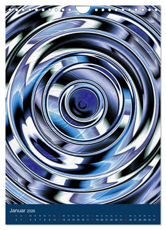 Produktbild: Digitale Kunst - rund und bunt (Wandkalender 2026 DIN A4 hoch), CALVENDO Monatskalender