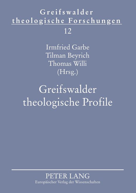 Produktbild: Greifswalder theologische Profile