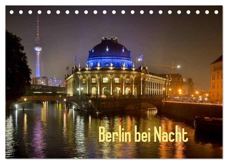 Produktbild: Berlin bei Nacht (Tischkalender 2026 DIN A5 quer), CALVENDO Monatskalender