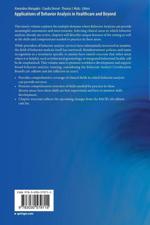 Produktbild: Applications of Behavior Analysis in Healthcare and Beyond