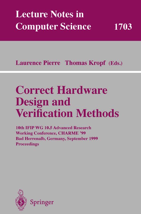 Produktbild: Correct Hardware Design and Verification Methods