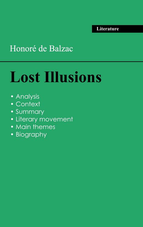 Produktbild: Succeed all your 2026 exams: Analysis of the novel of Balzac's Lost Illusions