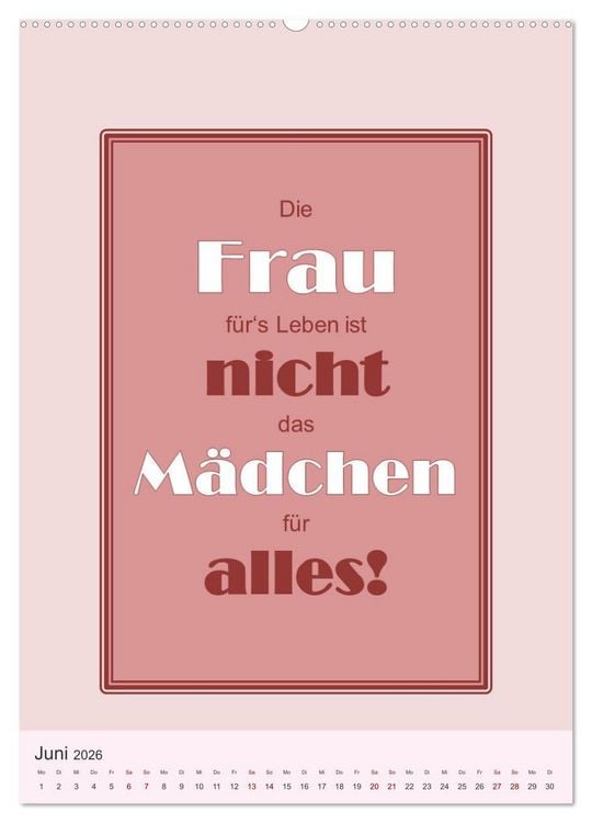 Produktbild: Was Mann &uuml;ber Frau wissen sollte und umgekehrt ... (Wandkalender 2026 DIN A2 hoch), CALVENDO Monatskalender