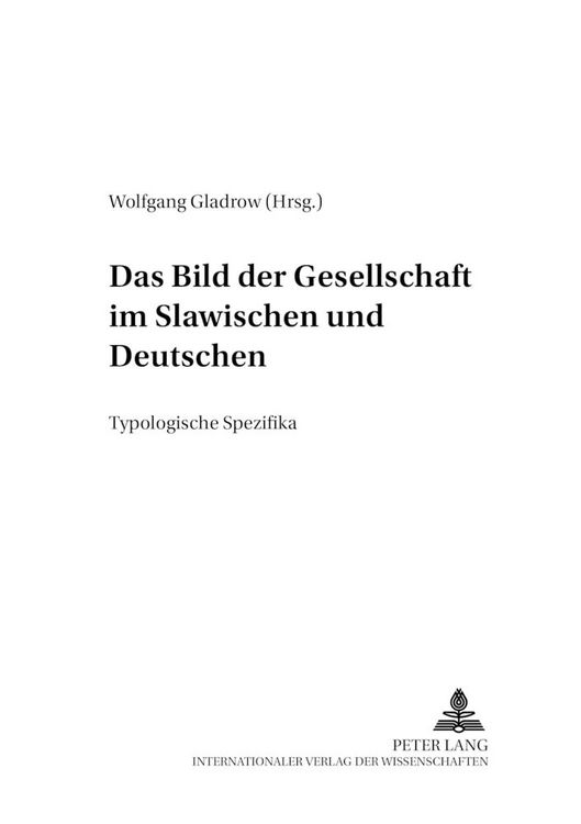 Produktbild: Das Bild der Gesellschaft im Slawischen und Deutschen