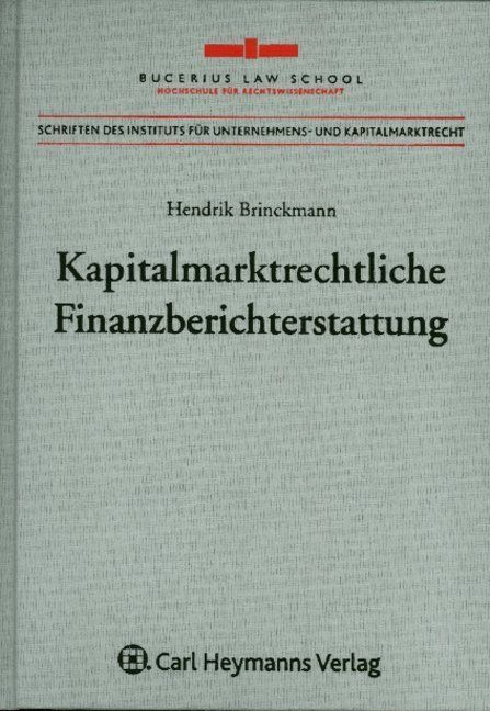 Produktbild: Kapitalmarktrechtliche Finanzberichterstattung