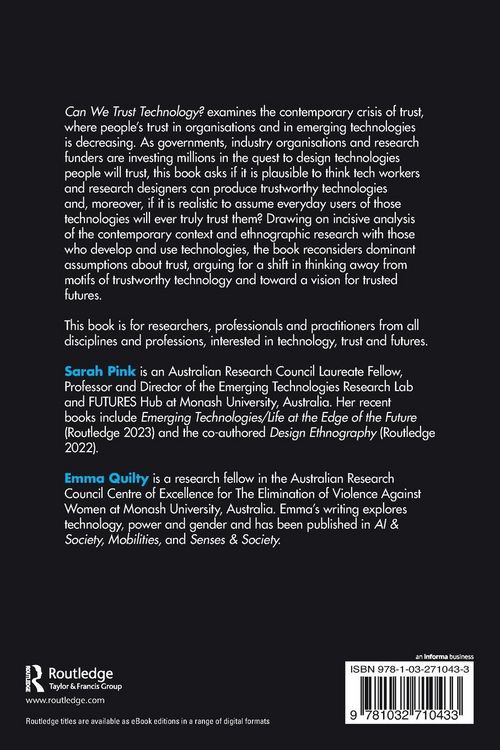 Produktbild: Can We Trust Technology?