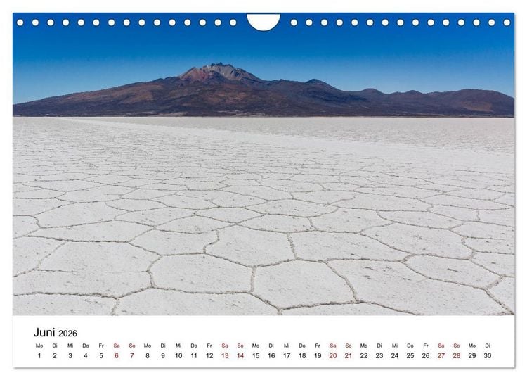 Produktbild: Bolivien - Einzigartige Landschaft (Wandkalender 2026 DIN A4 quer), CALVENDO Monatskalender