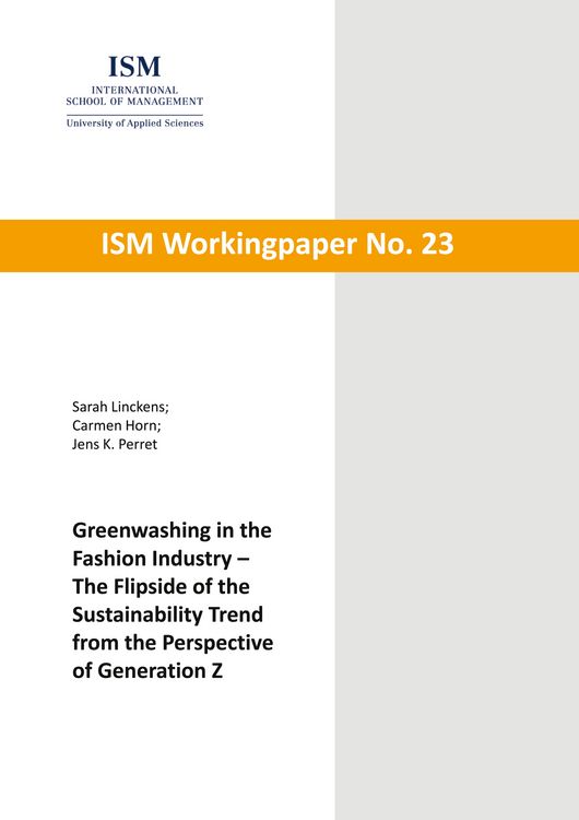 Produktbild: Greenwashing in the Fashion Industry - The Flipside of the Sustainability Trend from the Perspective of Generation Z