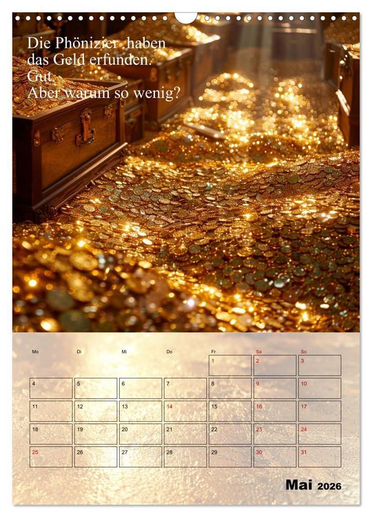 Produktbild: Der Geld-Anlock-Kalender (Wandkalender 2026 DIN A3 hoch), CALVENDO Monatskalender