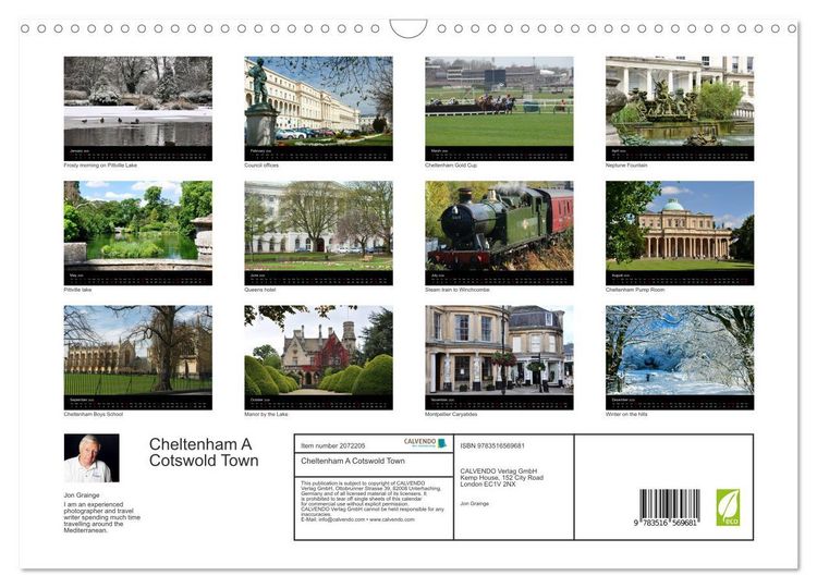 Produktbild: Cheltenham A Cotswold Town (Wall Calendar 2026 DIN A3 landscape), CALVENDO 12 Month Wall Calendar