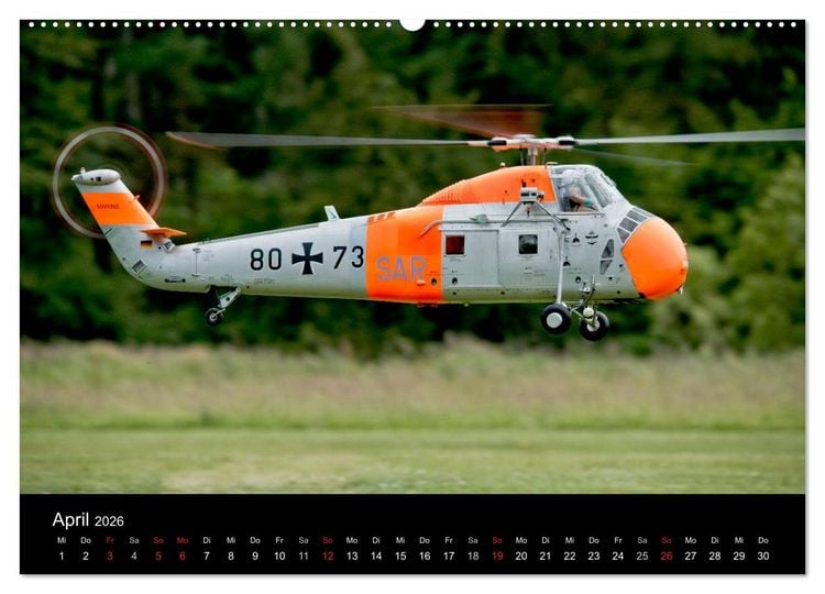 Produktbild: Modellhelis (hochwertiger Premium Wandkalender 2026 DIN A2 quer), Kunstdruck in Hochglanz
