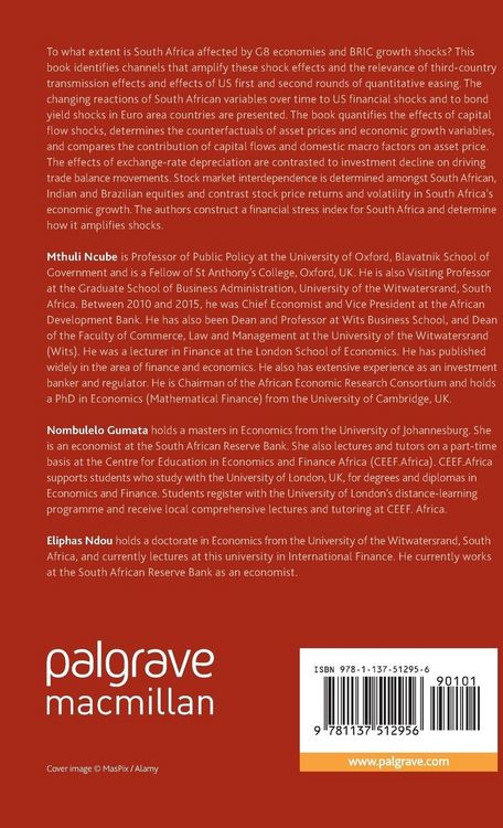 Produktbild: Global Growth and Financial Spillovers and the South African Macro-economy