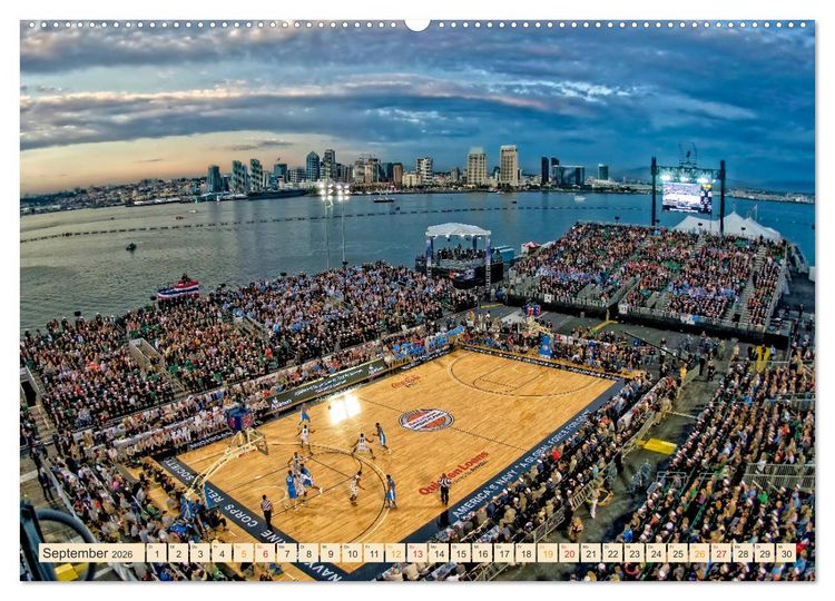Produktbild: Basketball - so cool (hochwertiger Premium Wandkalender 2026 DIN A2 quer), Kunstdruck in Hochglanz