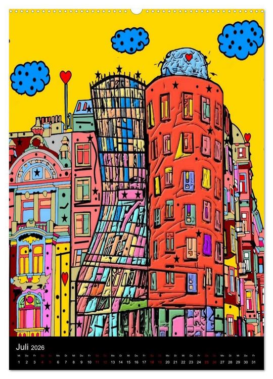 Produktbild: Die verr&uuml;ckte Welt der Popart von Nico Bielow (Wandkalender 2026 DIN A2 hoch), CALVENDO Monatskalender