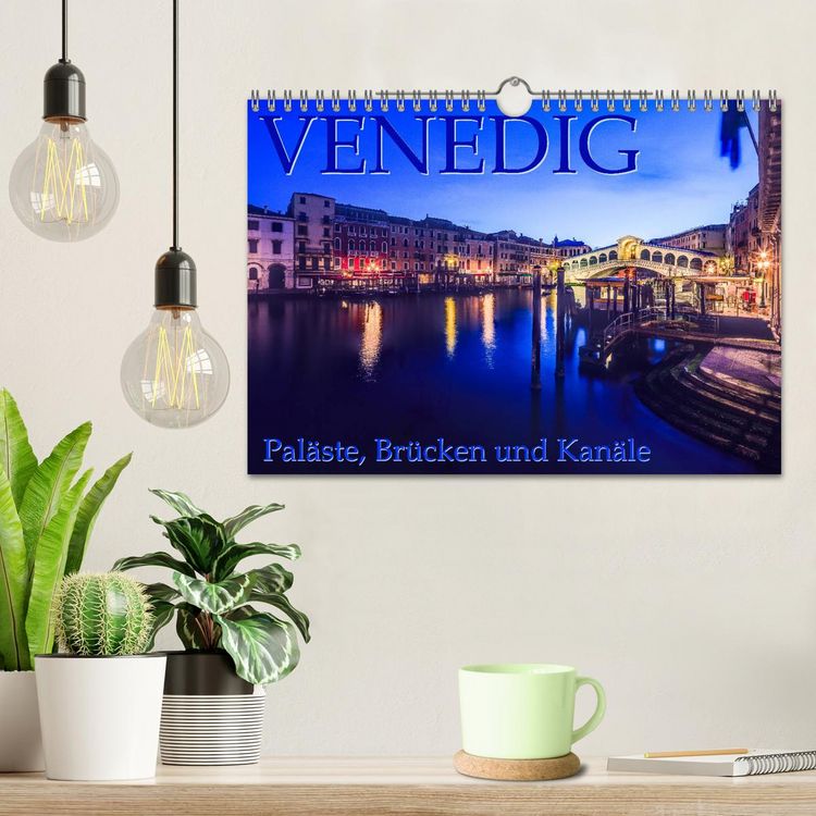 Produktbild: Venedig - Pal&auml;ste, Br&uuml;cken und Kan&auml;le (Wandkalender 2026 DIN A4 quer), CALVENDO Monatskalender