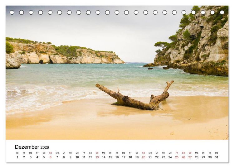 Produktbild: Wandern auf Menorca (Tischkalender 2026 DIN A5 quer), CALVENDO Monatskalender