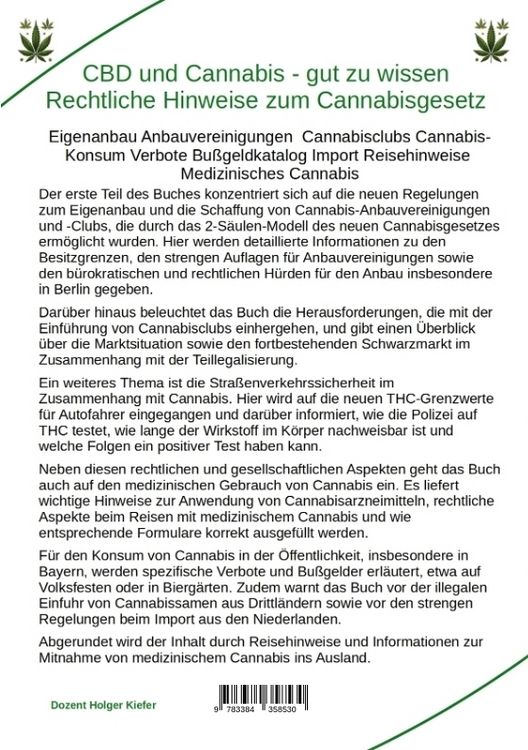 Produktbild: CBD und Cannabis &ndash; gut zu wissen Rechtliche Hinweise zum Cannabisgesetz