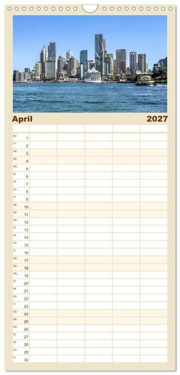 Produktbild: Familienplaner 2027 - Sydney - Pulsierendes Herz Australiens mit 5 Spalten (Wandkalender, 21 x 45 cm) CALVENDO