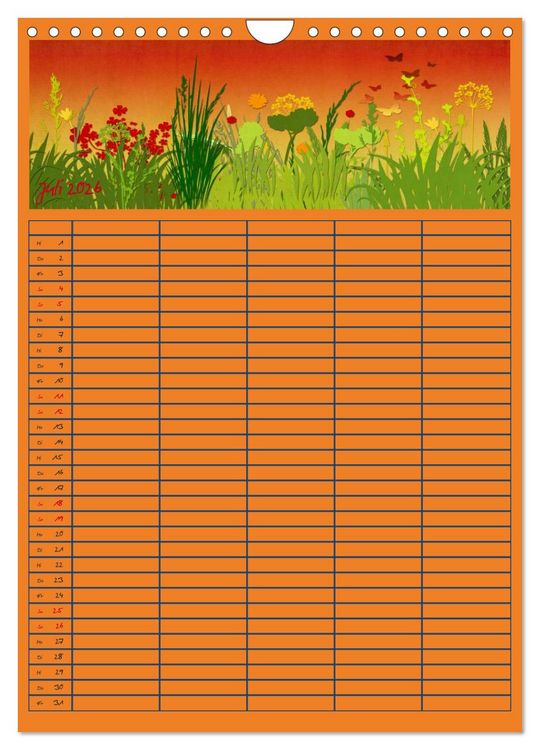 Produktbild: Unser buntes Familienleben (Wandkalender 2026 DIN A4 hoch), CALVENDO Monatskalender