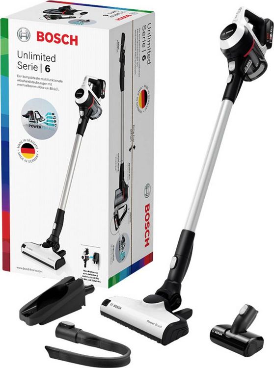 Produktbild: Bosch Haushalt Unlimited BKS611MTB Akku-Handstaubsauger inkl. Akku, inkl. Ladeger&auml;t, inkl. Mini-Turbob&uuml;rste, Beutellos