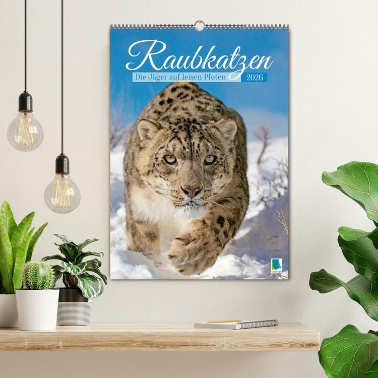 Produktbild: Raubkatzen: Die J&auml;ger auf leisen Pfoten (Wandkalender 2026 DIN A2 hoch), CALVENDO Monatskalender