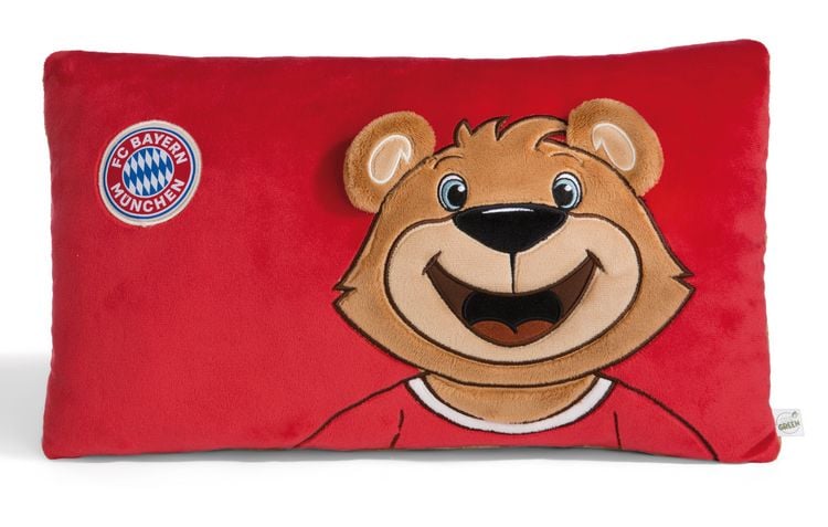 Produktbild: Kissen FC BAYERN M&Uuml;NCHEN B&auml;r Berni 43x25cm