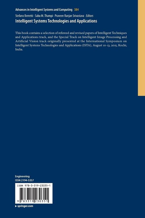 Produktbild: Intelligent Systems Technologies and Applications