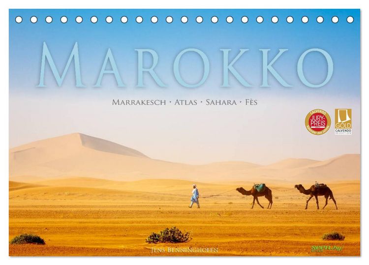 Produktbild: Marokko: Marrakesch, Atlas, Sahara, F&egrave;s (Tischkalender 2026 DIN A5 quer), CALVENDO Monatskalender