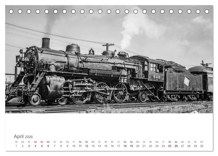 Produktbild: US-Dampflokomotiven (Tischkalender 2026 DIN A5 quer), CALVENDO Monatskalender