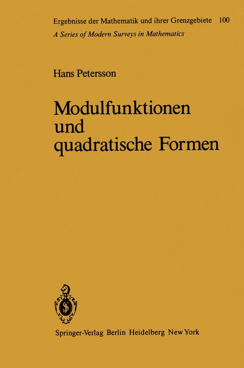 Produktbild: Modulfunktionen und quadratische Formen