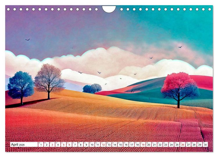 Produktbild: Der Lauf des Jahres dargestellt mit Naiver Kunst (Wandkalender 2026 DIN A4 quer), CALVENDO Monatskalender