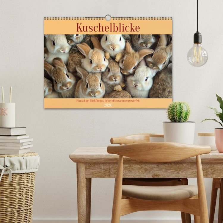 Produktbild: Kuschelblicke (Wandkalender 2026 DIN A3 quer), CALVENDO Monatskalender