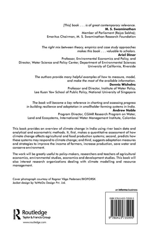 Produktbild: Climate Change and Agriculture in India