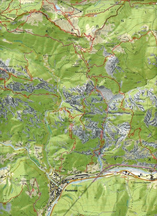 Produktbild: Wanderkarte 18 Alpi Carniche Orientali / Canal del Ferro