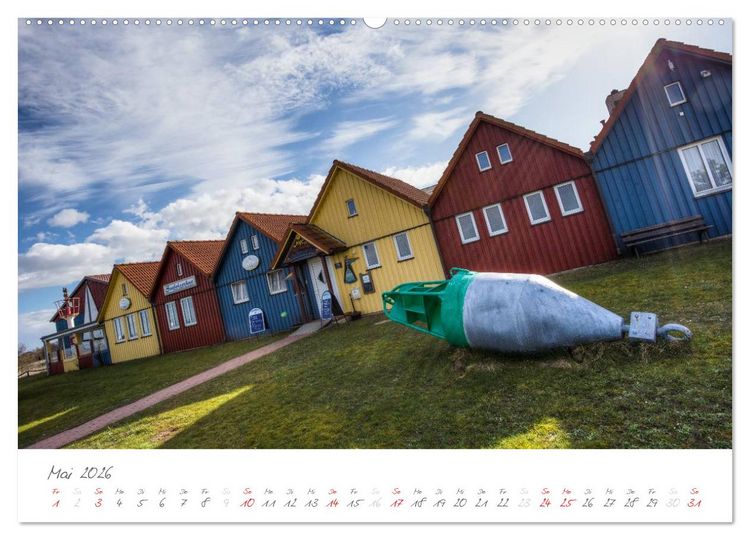 Produktbild: Amrum - Eine farbenfrohe Insellandschaft (hochwertiger Premium Wandkalender 2026 DIN A2 quer), Kunstdruck in Hochglanz