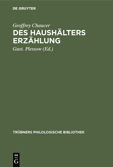 Produktbild: Des Haush&auml;lters Erz&auml;hlung