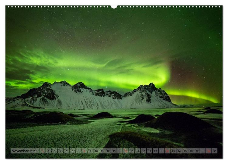 Produktbild: Island im Winter (hochwertiger Premium Wandkalender 2026 DIN A2 quer), Kunstdruck in Hochglanz