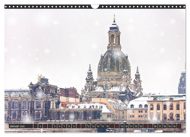 Produktbild: Dresden - Die Frauenkirche (Wandkalender 2026 DIN A3 quer), CALVENDO Monatskalender