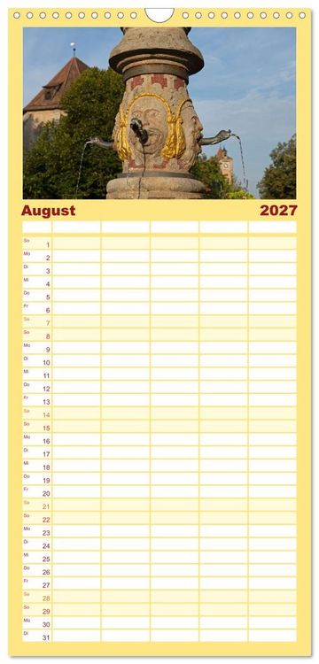Produktbild: Familienplaner 2027 - Rothenburg ob der Tauber - Mittelalter in Mittelfranken mit 5 Spalten (Wandkalender, 21 x 45 cm) CALVENDO