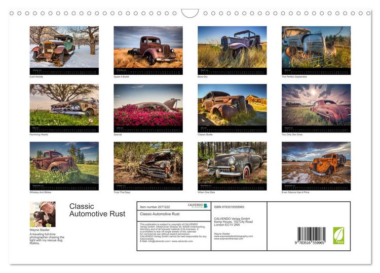 Produktbild: Classic Automotive Rust (Wall Calendar 2026 DIN A3 landscape), CALVENDO 12 Month Wall Calendar