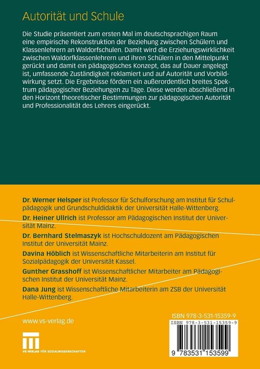 Produktbild: Autorit&auml;t und Schule