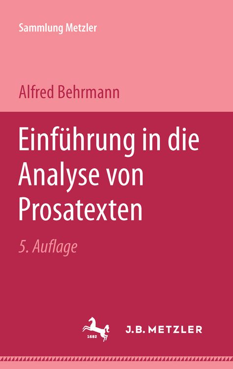 Produktbild: Einf&uuml;hrung in die Analyse von Prosatexten