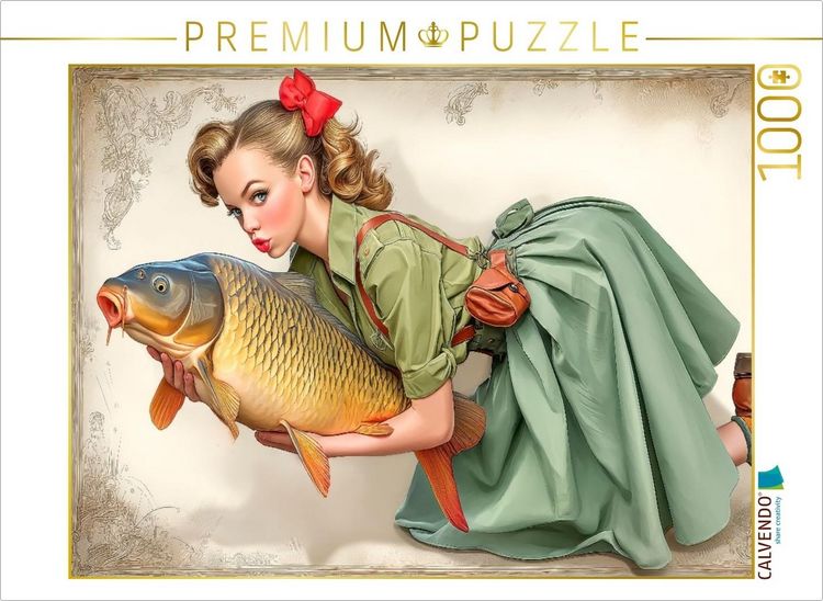 Produktbild: CALVENDO Puzzle Mann o Mann, der Fisch ist riesig | 1000 Teile Lege-Gr&ouml;&szlig;e 64x48cm Foto-Puzzle f&uuml;r gl&uuml;ckliche Stunden