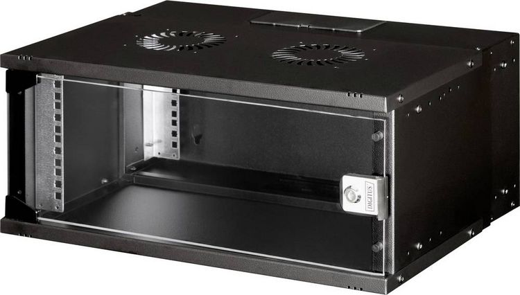 Produktbild: Digitus DN-49201 19 Zoll Wandgeh&auml;use (B x H x T) 540 x 240 x 400 mm 4 HE Schwarz, Schwarz (RAL 9005)