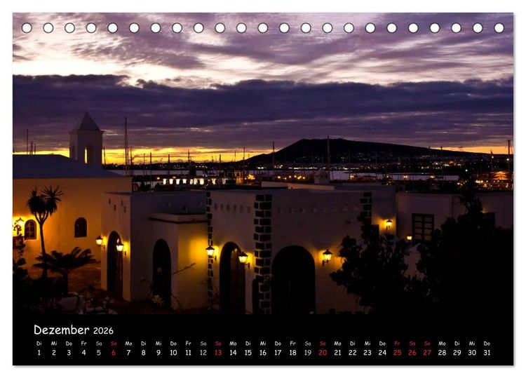 Produktbild: Lanzarote (Tischkalender 2026 DIN A5 quer), CALVENDO Monatskalender