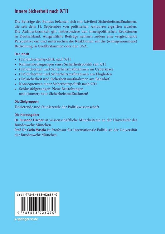 Produktbild: Innere Sicherheit nach 9/11