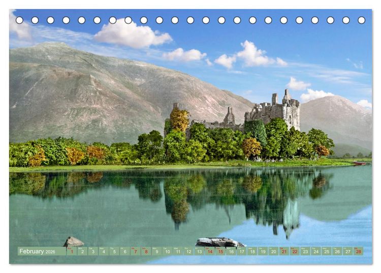 Produktbild: Scotland around 1900 - photos restored and colourised (Desk Calendar 2026 DIN A5 landscape), CALVENDO 12 Month DeskCalendar