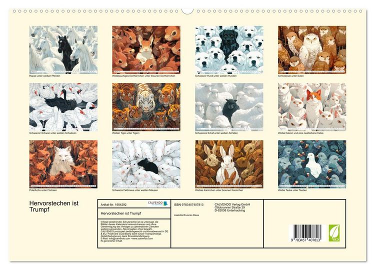 Produktbild: Hervorstechen ist Trumpf (hochwertiger Premium Wandkalender 2026 DIN A2 quer), Kunstdruck in Hochglanz